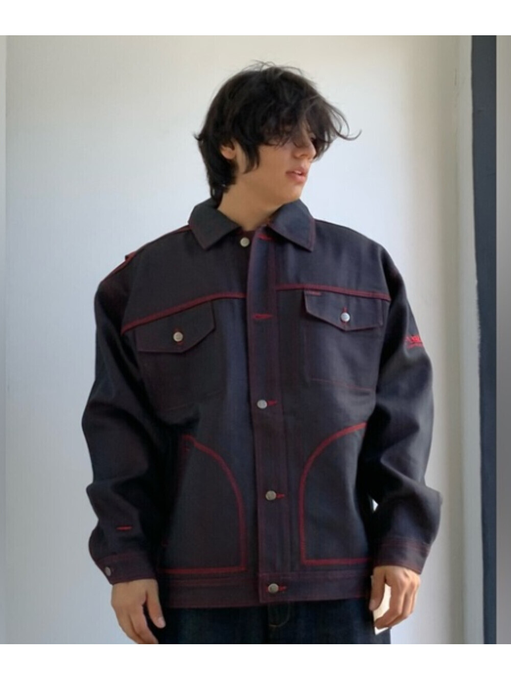Men's Fubu Blue | Red Casual Denim Jacket NWT